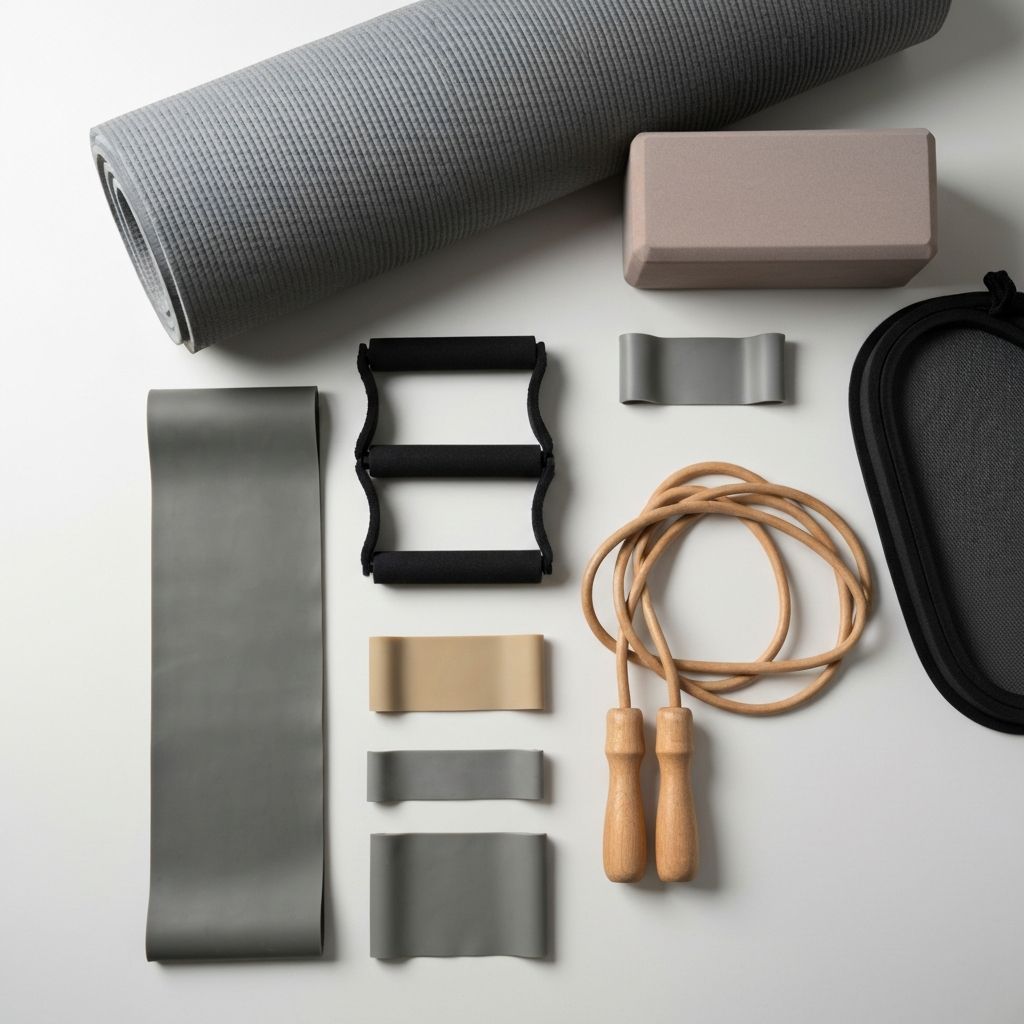 Collection organisée d'accessoires domestiques